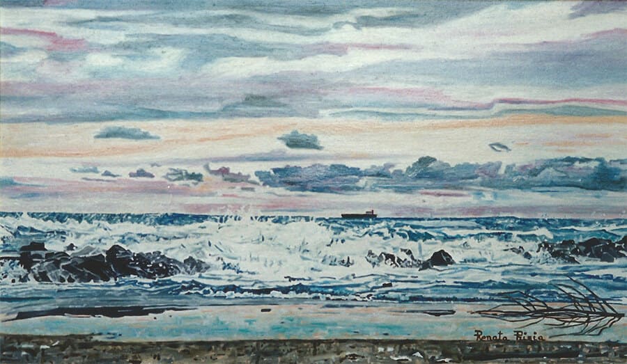 Crepuscolo marino (olio su tela 30×50)