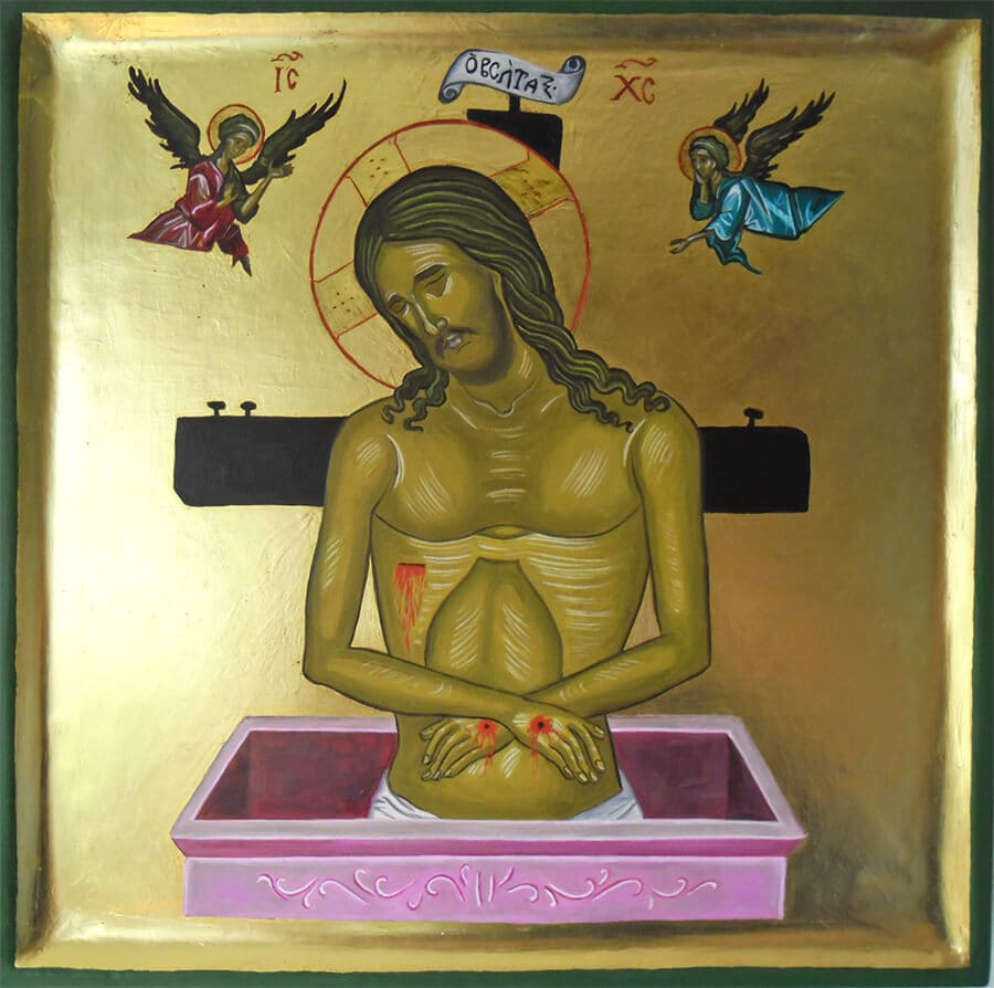 Cristo nel sepolcro (tavola 29 x 29)