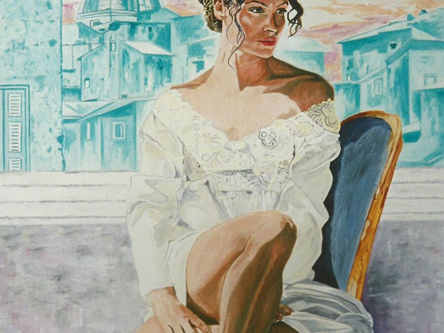 Figura di donna (olio su tela 60×80)