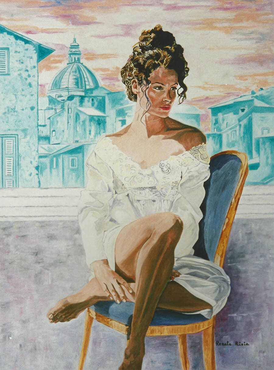 Figura di donna (olio su tela 60×80)