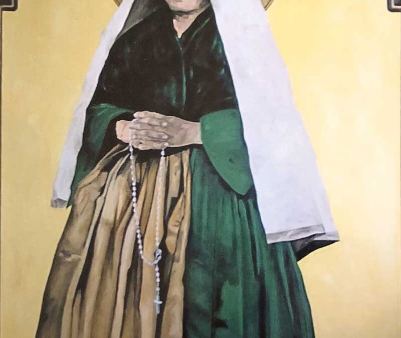 Santa Bernadette (Olio su tavola di legno 1m x 2m)